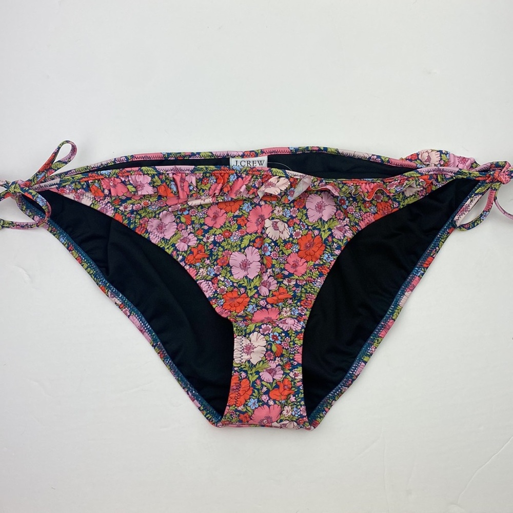 NWT J. Crew | Plus Size Floral Ruffle Tie Liberty Bikini Bottoms 2X